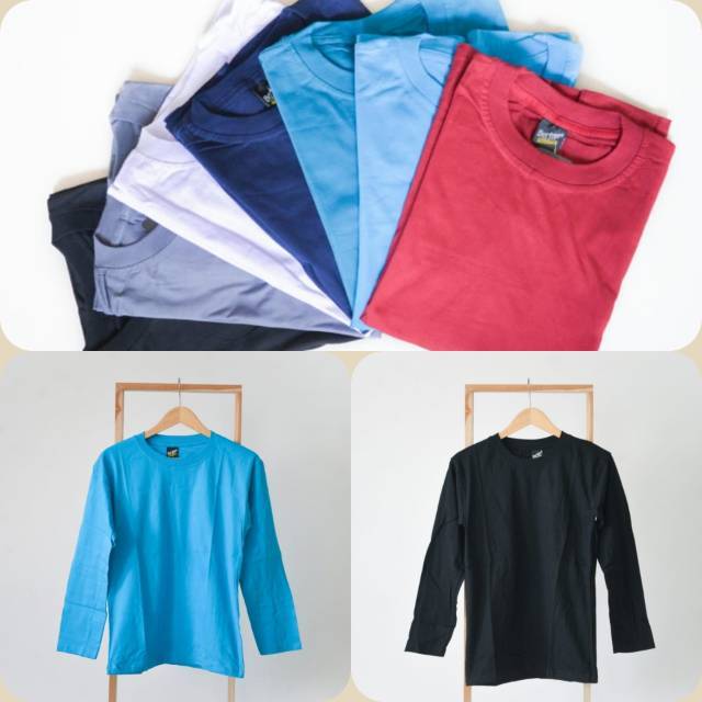 Kaos polos panjang katun/cotton