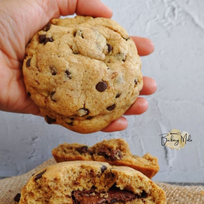 

Nutella Choco Chip Soft Cookies (5 Big Cookies) LESS SUGAR