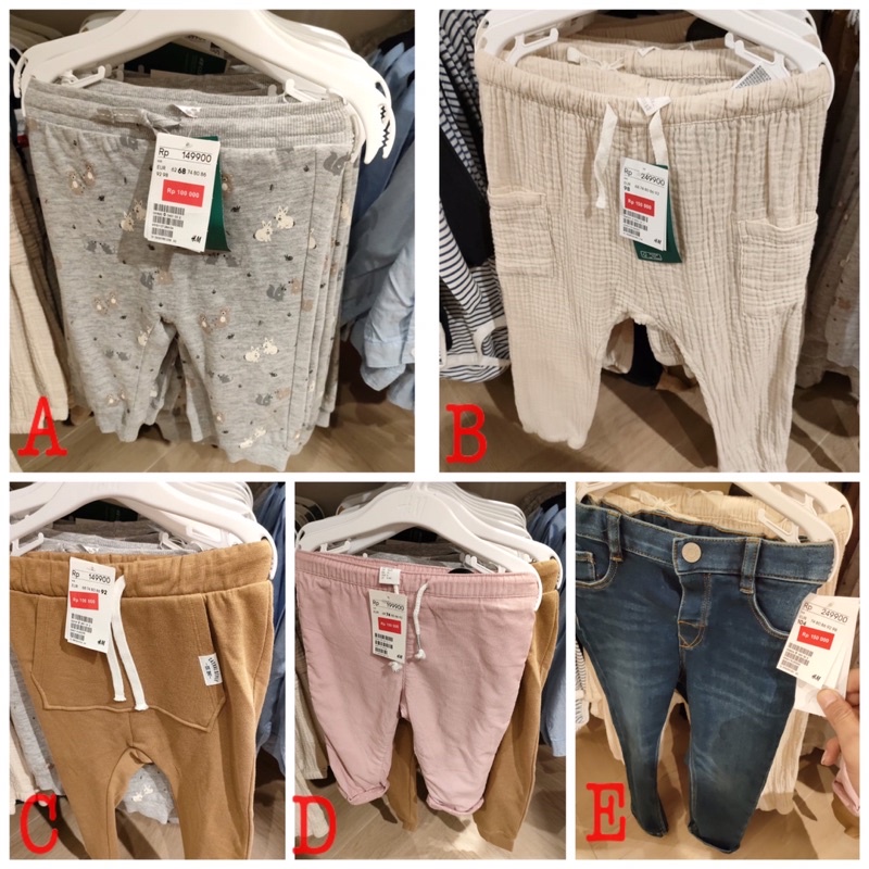 [sale] jastip celana panjang baby/ anak laki-laki perempuan H&M