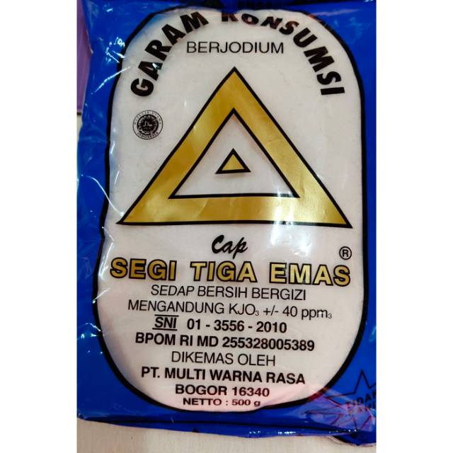 GARAM SEGITIGA 250 GRAM(40 BKS) DAN 500GRAM(20 BKS) ,SEPACK