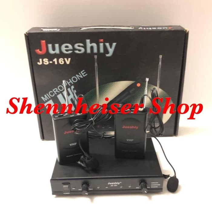 Promo Mic JUESHIY JS 16V Dual Clip On Wireless Microphone
