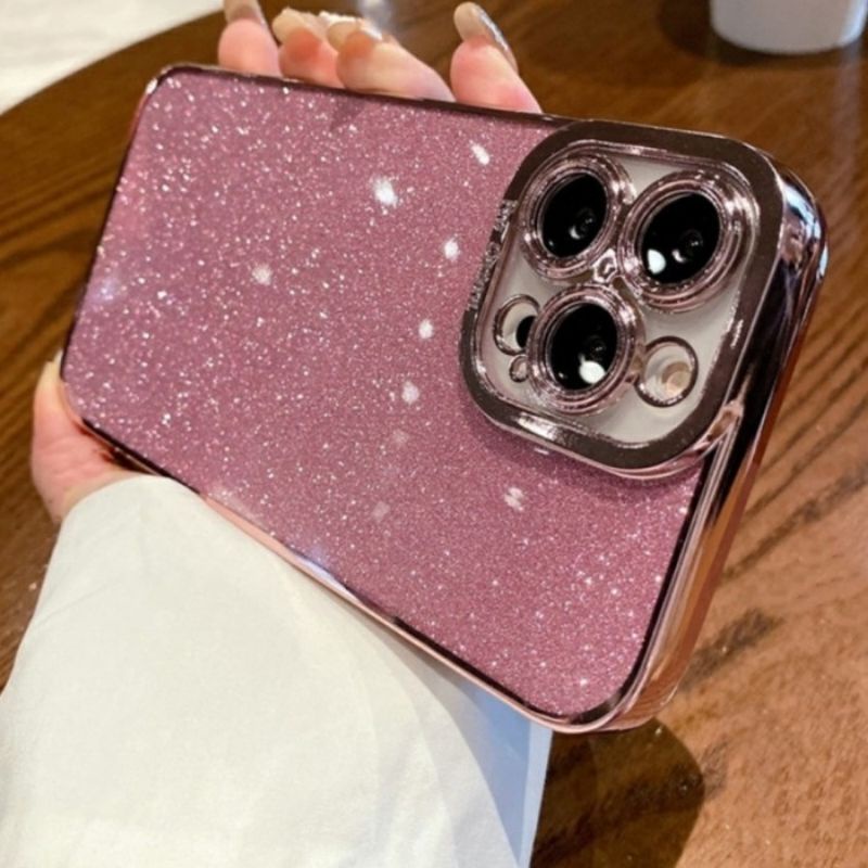 Iphone 13 Biasa Silikon Case Aksen Glitter Blink Protect Kamera