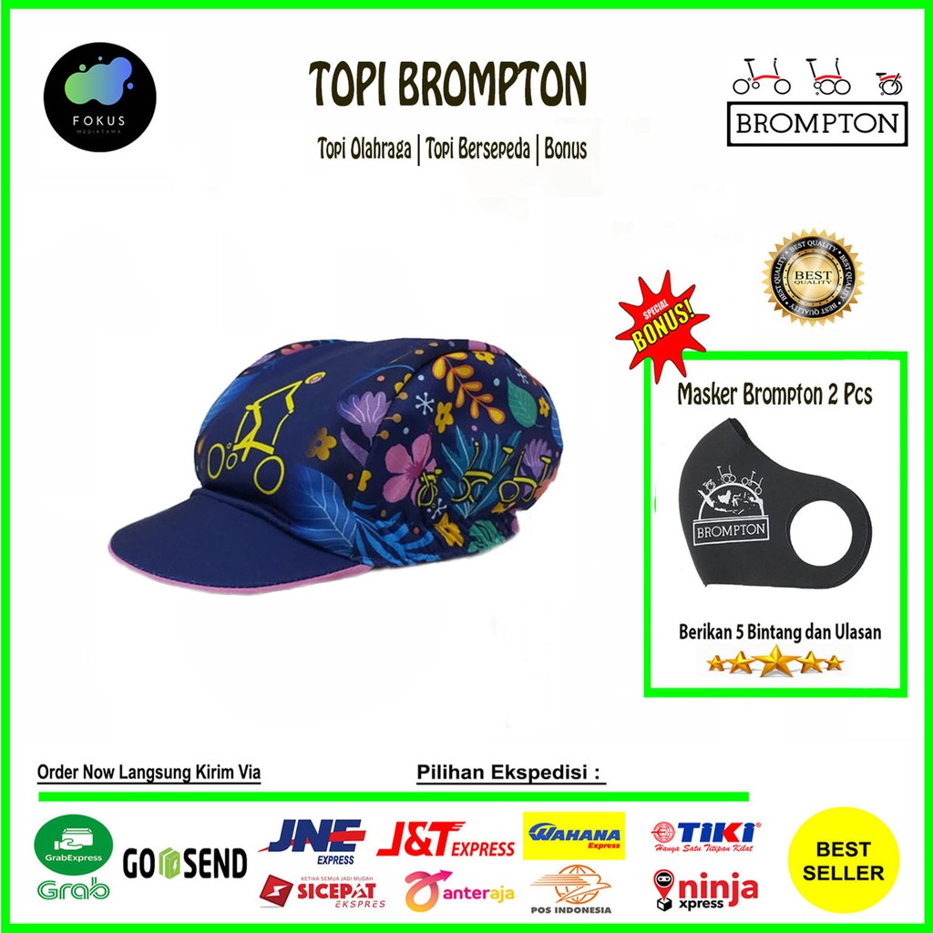 Topi Olahraga Bersepeda Brompton Sepeda Lipat (Bonus)