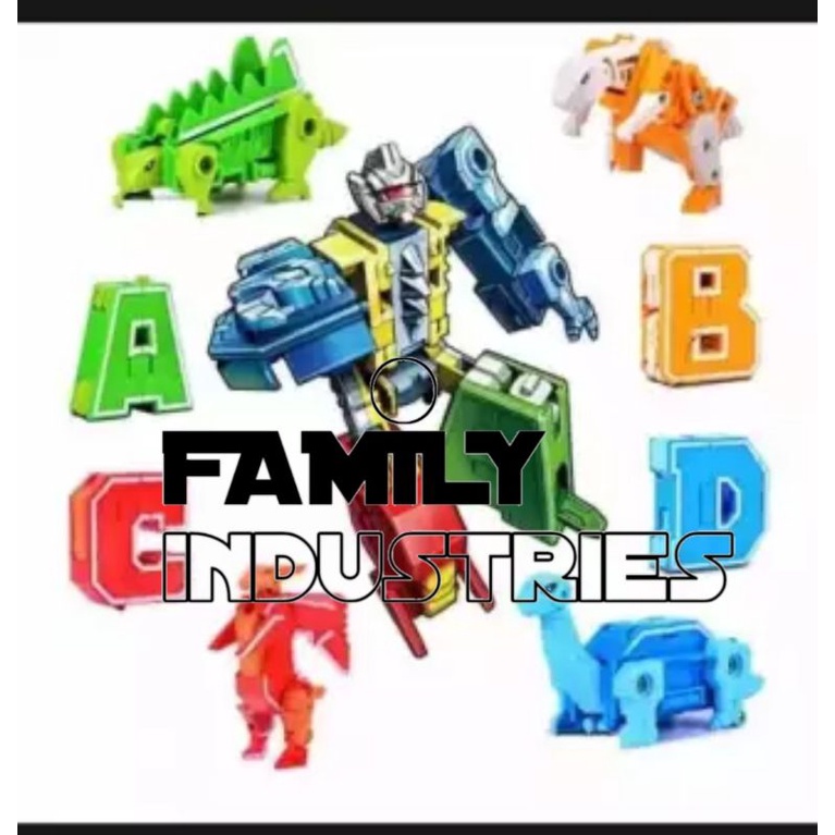 4PCS MAINAN ROBOT HURUF ABCD/MAINAN ANAK