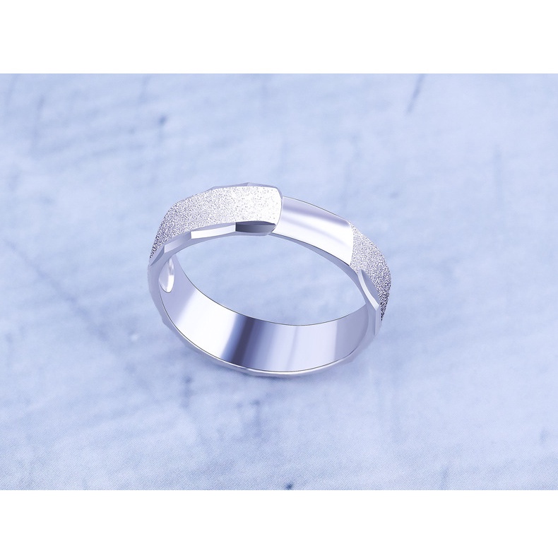 Cincin Bahan Stainless Steel Lapis Silver Untuk Pria Dan Wanita
