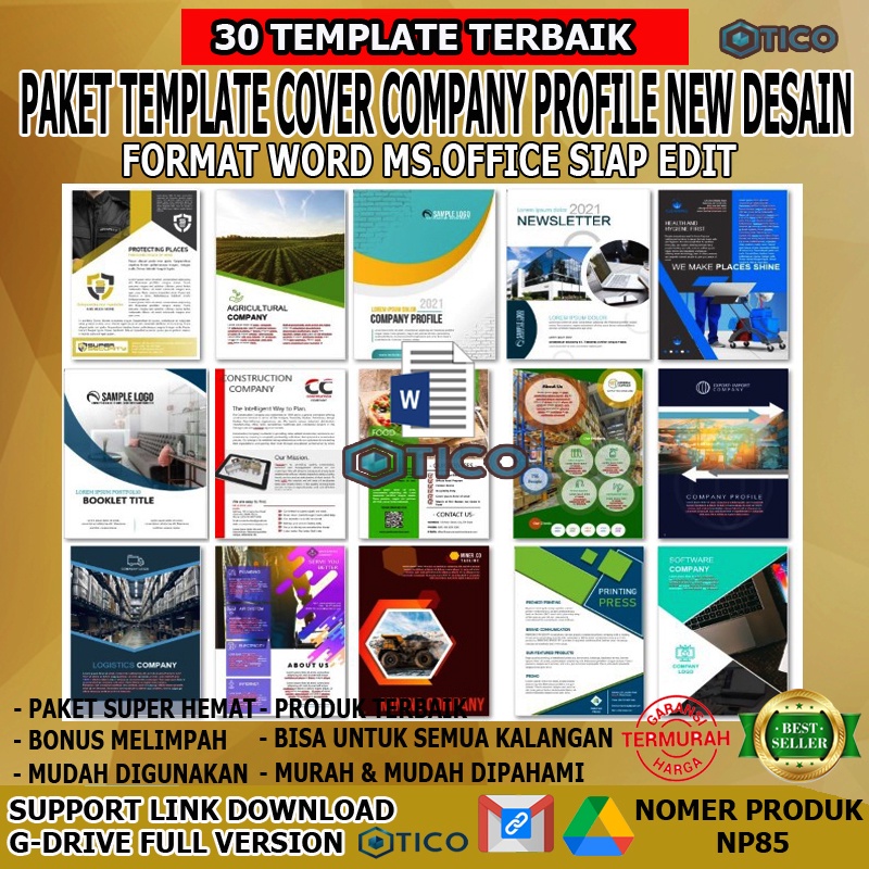 Paket Template Cover Company Profile Word Profil Perusahaan Siap Edit Terkini Usaha Percetakan Termurah Terlaris