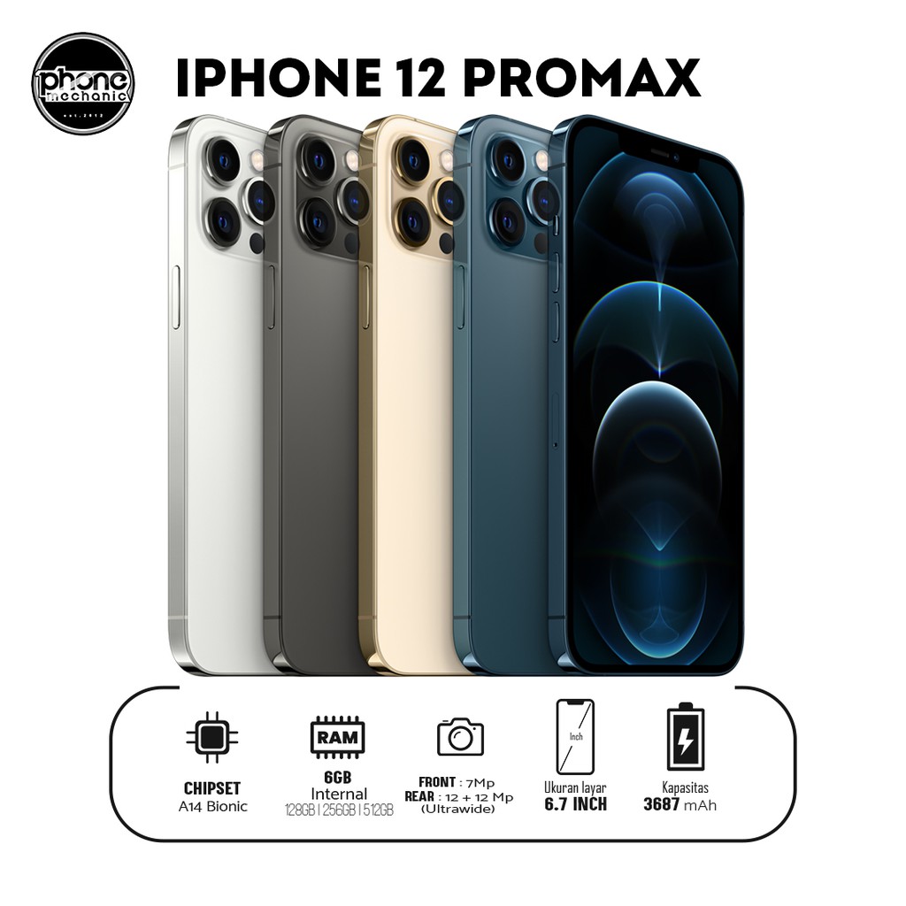 Jual iPhone    12 Pro Max Second Original 128 GB - 256 GB Resmi No