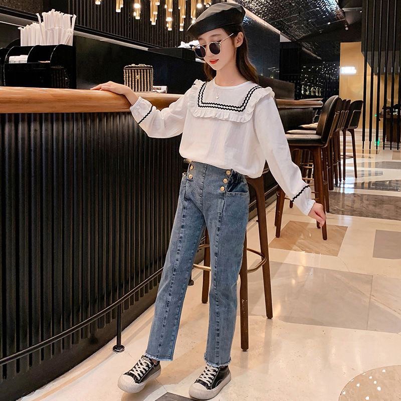 SETELAN ANAK IMPORT WHITE BALMAIN PANT 7 8 9 10 11t