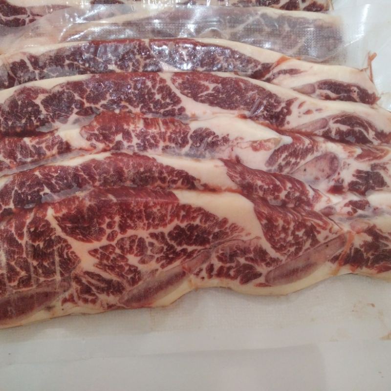 

Bone in/galbi/short ribs grade PRIME 1CM Korean Grill