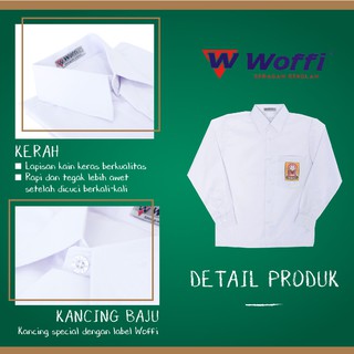 Seragam SMP  Woffi Kemeja Panjang Badge  Special Edition 