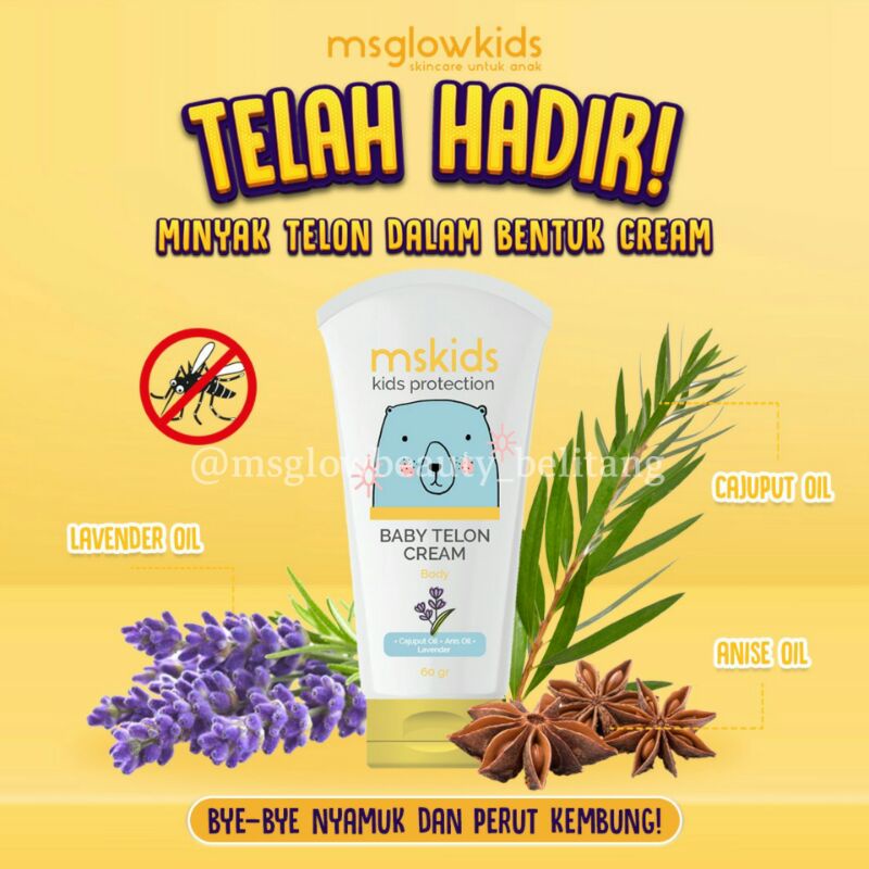 MSGLOW BABY TELON CREAM ANAK DAN HERBOOST VITAMIN ANAK