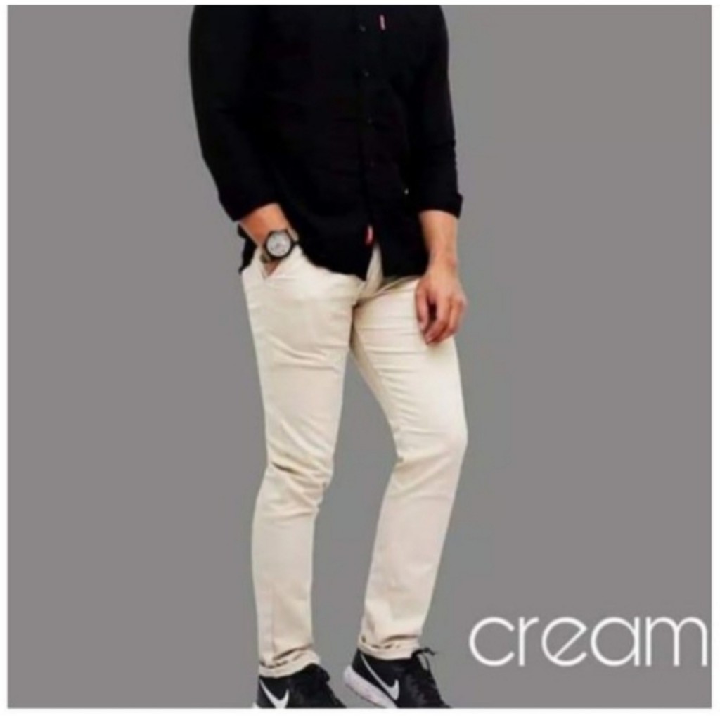 Celana Pria Chino SLIMFIT Panjang | Celana Cowok Chinos Keren | Celana Ngetren Kekinian Bagus Murah