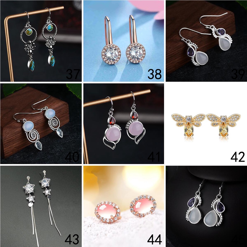 925 anting-anting perak murni, Busana sederhana, Anting-Anting wanita, Perhiasan Fashion Korea, Aksesoris telinga ED014