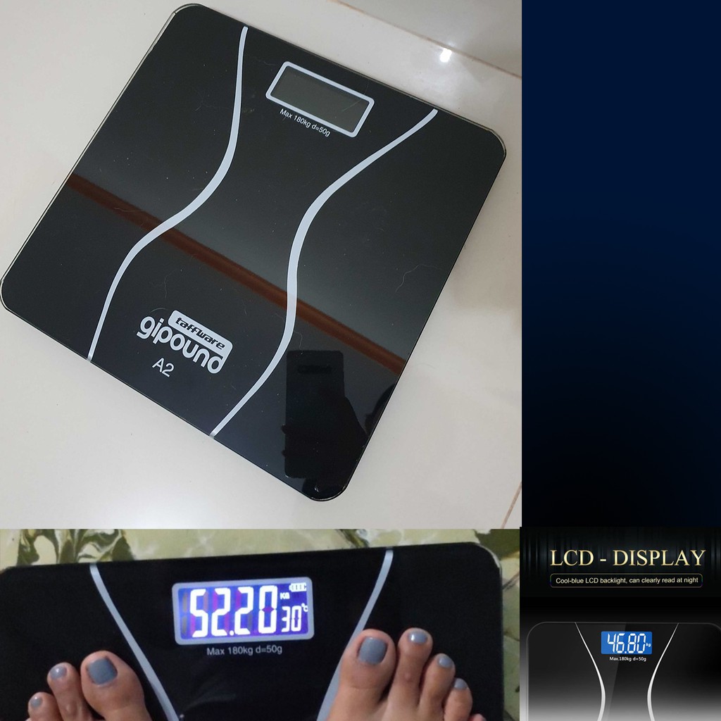 Timbangan Badan Elektronik 180kg Taffware Digipounds Gason A2 Pengukur Berat Body Scale jnp