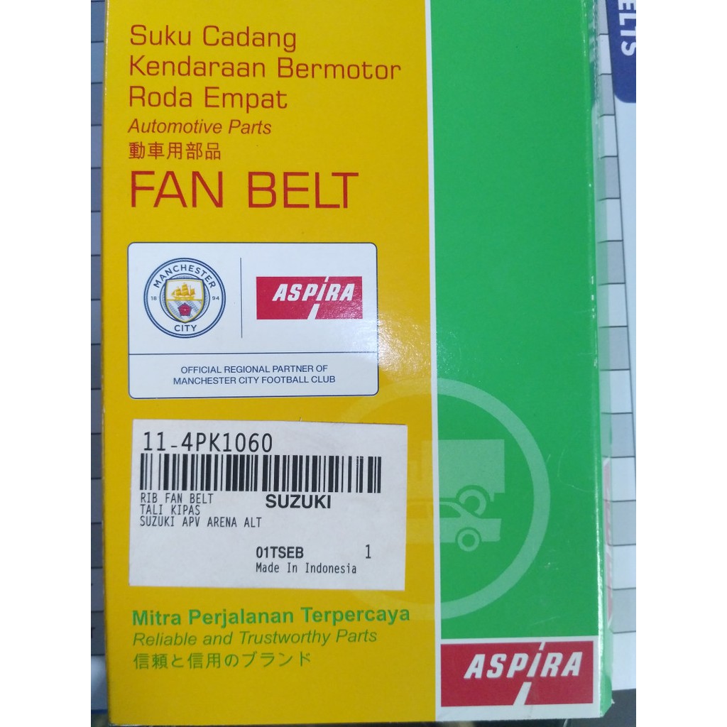 Tali Kipas / Fan Belt ac dan Power Steering Suzuki Apv Arena Aspira 4PK1060 / 4PK-1060