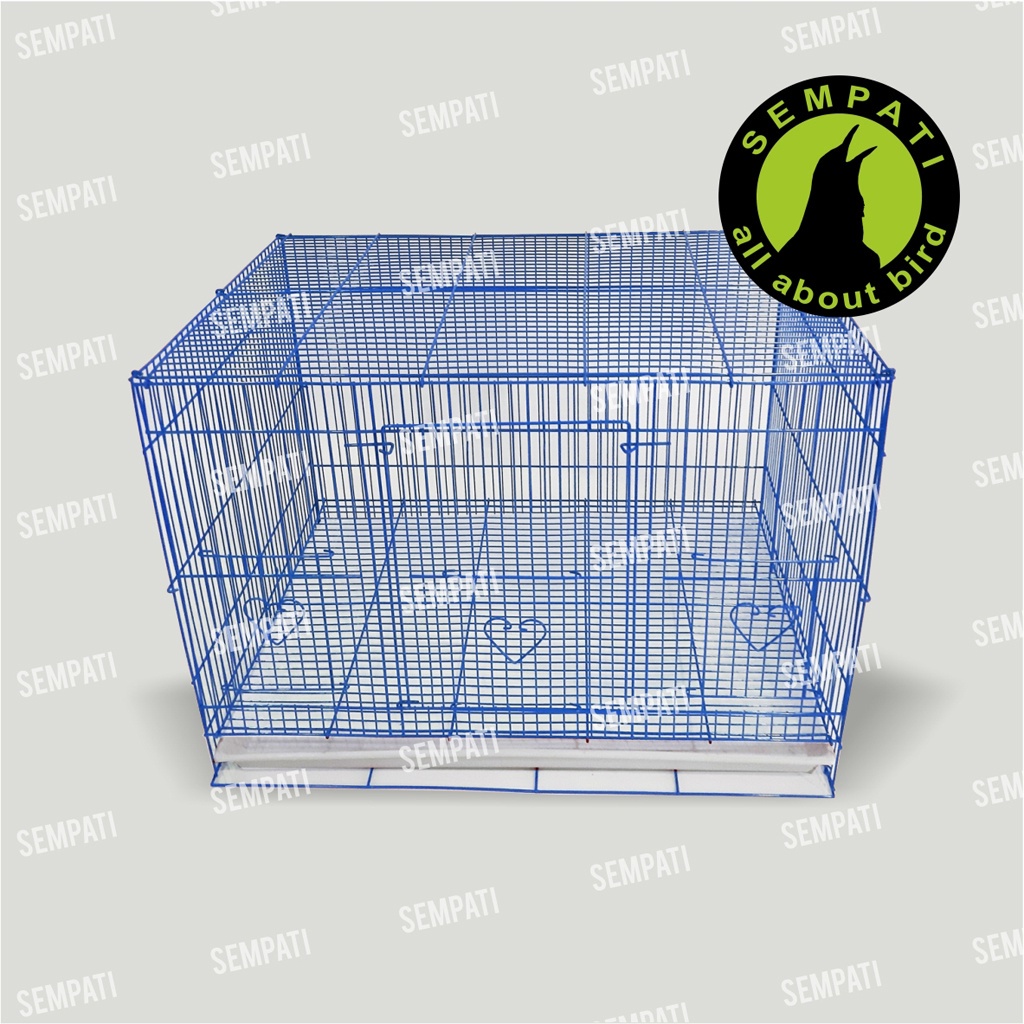 SANGKAR KUCING KANDANG KUCING LARGE JUMBO BESI IMPORT BESAR-NAVY