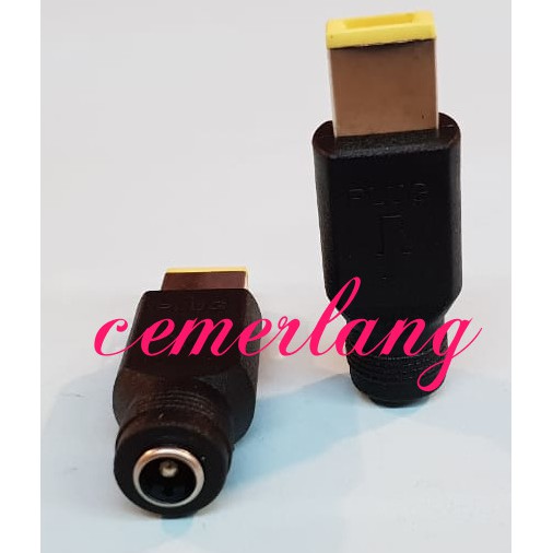 Jack DC Lenovo Thinkpad 5.5mm * 2.1mm Female to Square Plug Connector