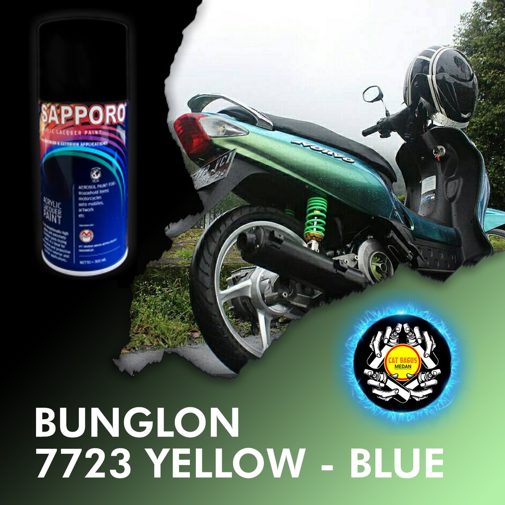 SAPPORO BUNGLON 7723 YELLOW BLUE CAT SEMPROT 3D KHAMELEON TAHAN BENSIN LEMBAYUNG HIJAU KUNING BIRU C