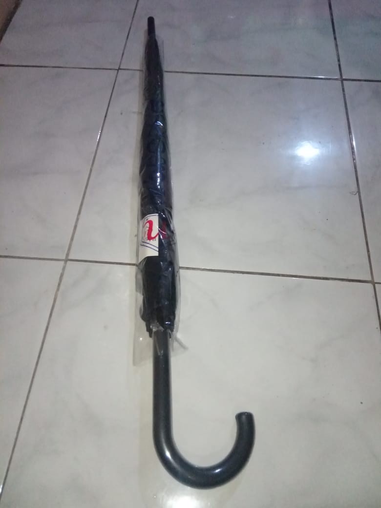 Payung Standard Panjang Luar Dalam Hitam