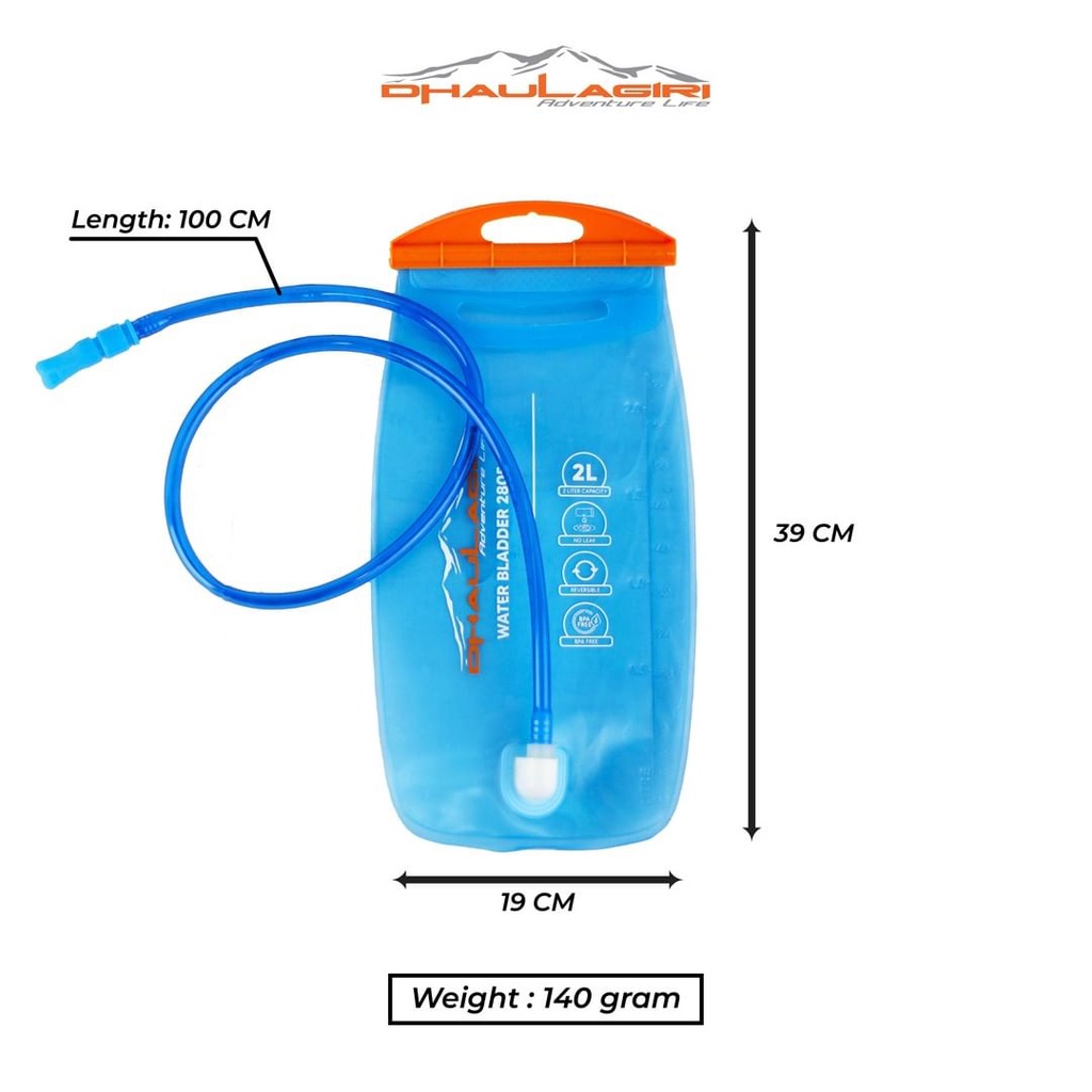 WATER BLADDER DHAULAGIRI 2805 2 LITER ULTRALIGHT WATERBLADDER KANTONG AIR MINUM OUTDOOR HIKING SEPEDA