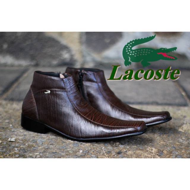  Sepatu  pantofel kulit lacoste kerja kantor pria  formal dan  