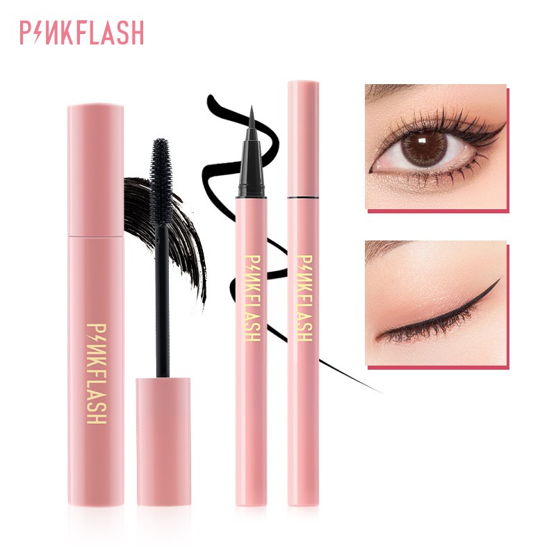 PINKFLASH #OhMyLine Evenly pigmented Long lasting  Waterproof Eyeliner Mascara Eyes set Beauty Sets