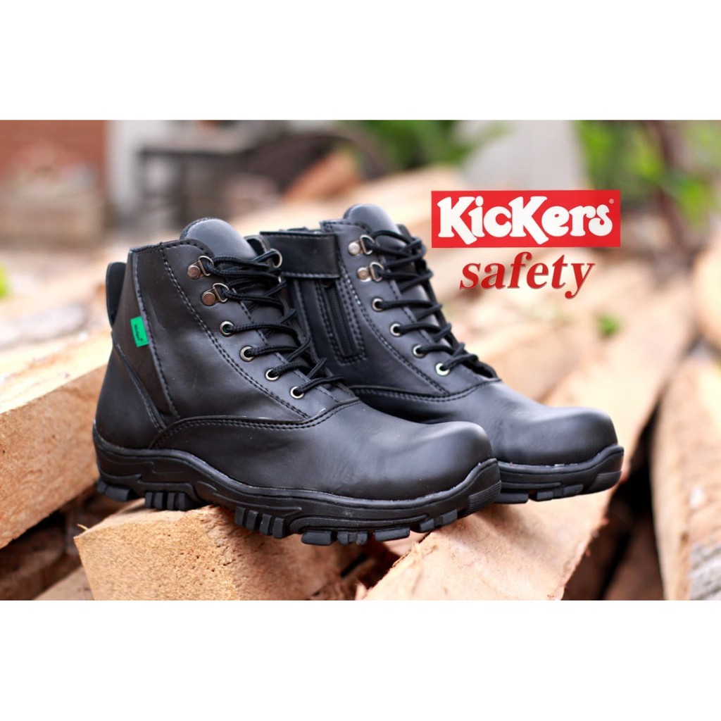 Sepatu Boots Kickers Safety Shoes Pria Aman Kerja Brand Original Outdor Army Bagus Murah Vherezzshop Shopee Indonesia