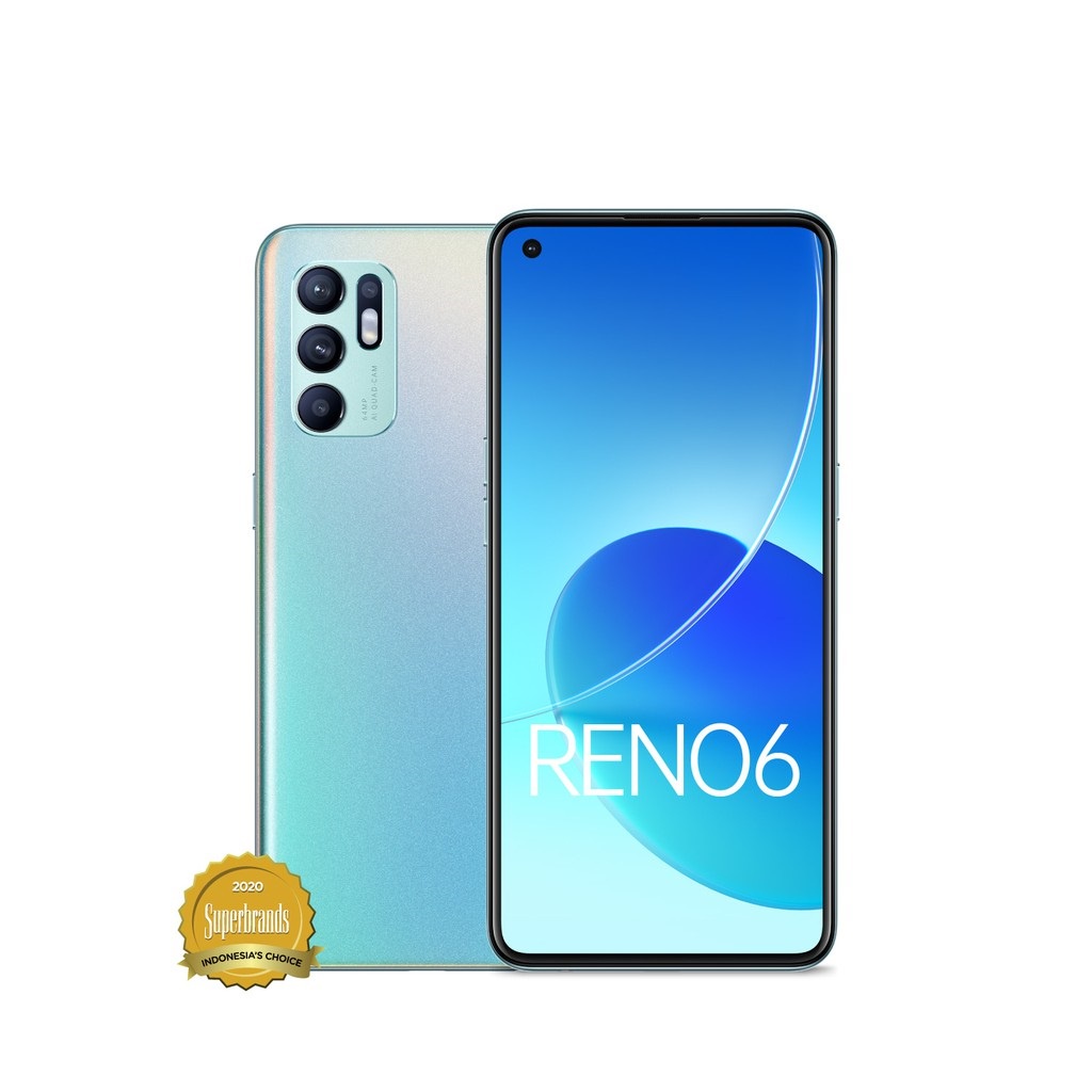 OPPO Reno 6 Ram 8GB/128GB Original HP Garansi Resmi Smartphone Murah Promo Android COD
