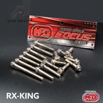 Set Baut Blok Mesin Probolt Motor Rx King Chrome 1set isi 17 pcs