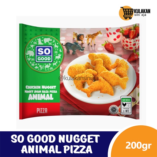 

So Good Chicken Nugget Animal Pizza 200 Gram