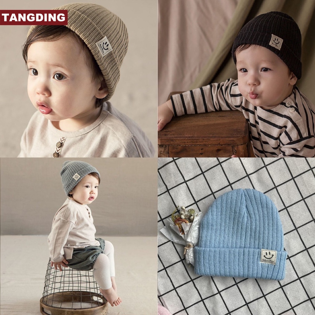 (Cod Tangding) Topi Kupluk Bayi / Anak Laki-Laki / Perempuan Bahan Wol Rajut Untuk Musim Dingin