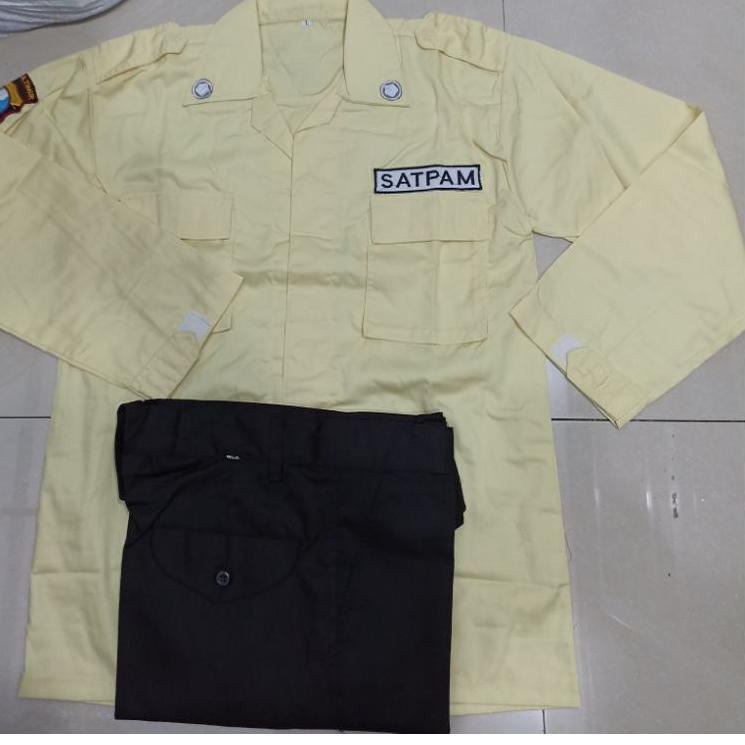 [PDT. 3678] SERAGAM SATPAM SECURITY BARUPDH PDL WARNA COKLAT BAJU SERAGAM SETELAN STELAN SCURITY  BA