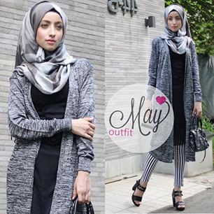 ZAHRA - Cardigan Wanita Rajut Long Twis Cardy