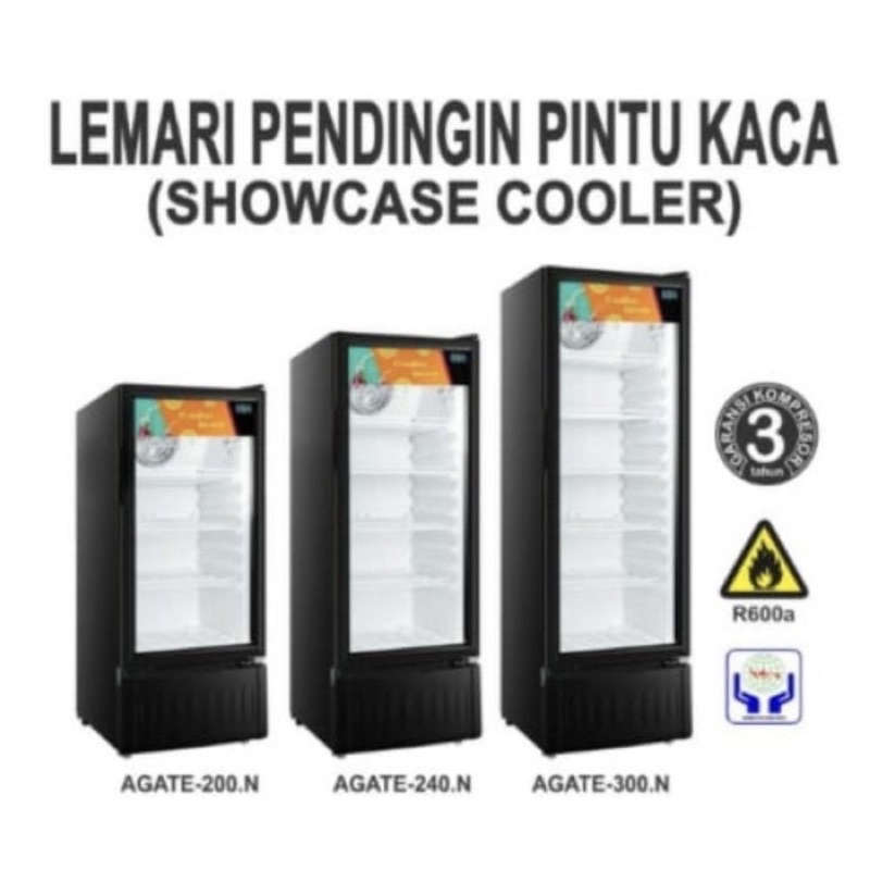 RSA Showcase Lemari Pendingin Kaca Agate200 Agate240 Agate300 200 240 300 PROMO MURAH