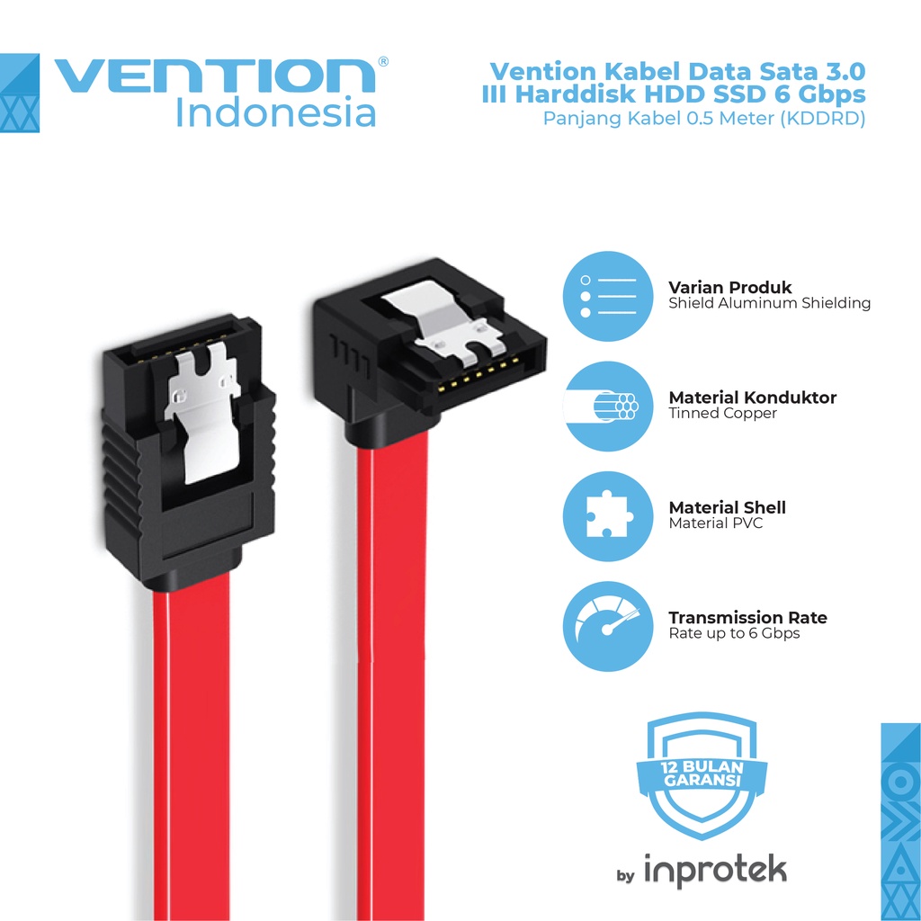 vention kabel data sata 3 0 iii harddisk hdd ssd 6 gbps