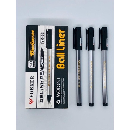 

Pen Gel / Pulpen Yoeker Balliner 1.0 mm Hitam (12 pcs) Balpoin Murah