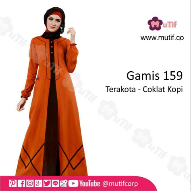 Gamis Mutif M159 Teracota