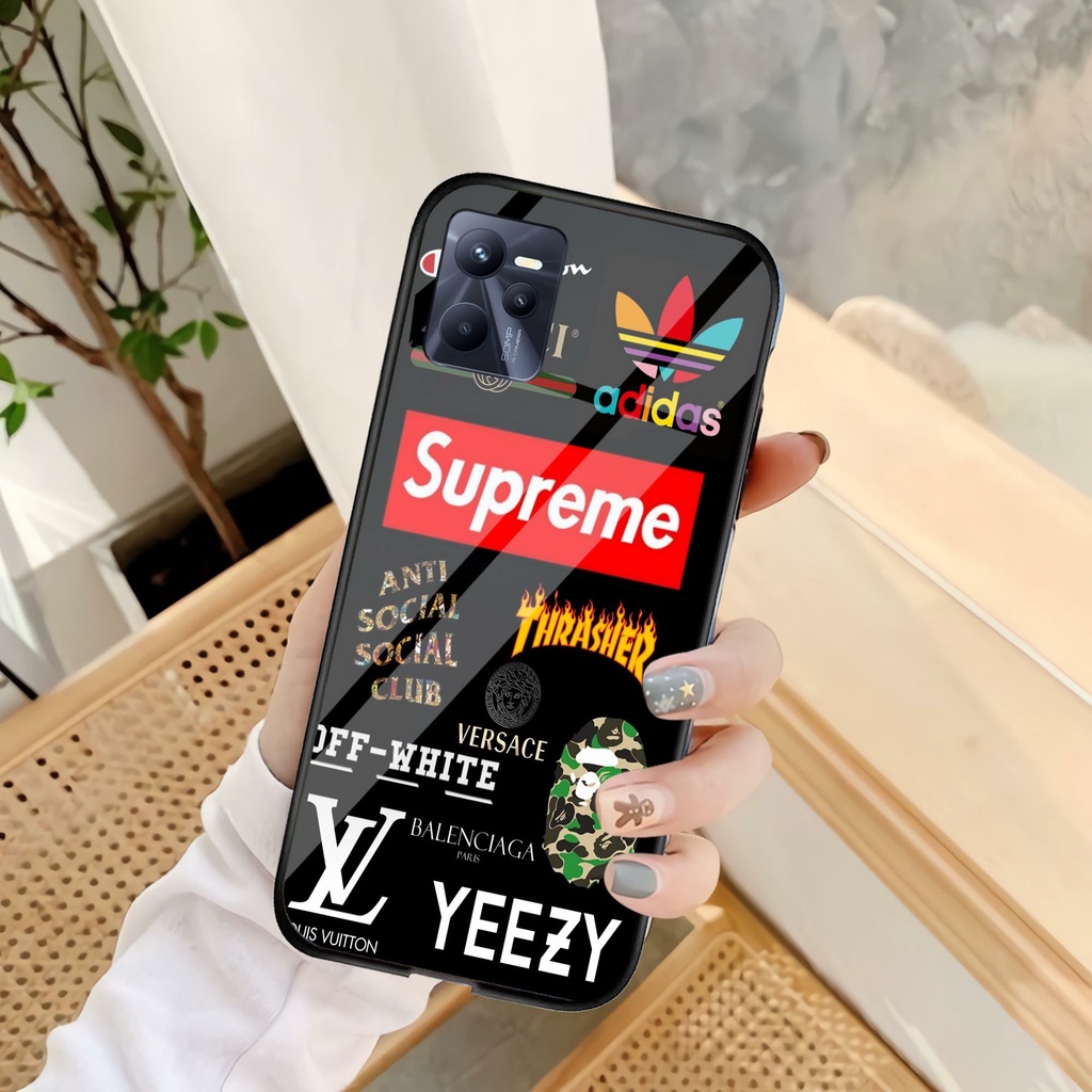 (GC 09) Softcase Kaca Realme C35 - Kesing hp Kaca Realme C35 - Case Cantik Realme C35 - Case Kekiian