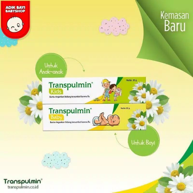 TRANSPULMIN BB BABY / KIDS Balsam Bayi Anak 10 Gr (meringankan hidung tersumbat karena flu) / Balsem