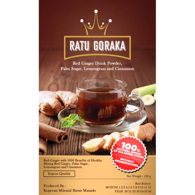 Jual Minuman Kesehatan Jahe Merah Ratu Goraka Kemasan Gr Siap Seduh