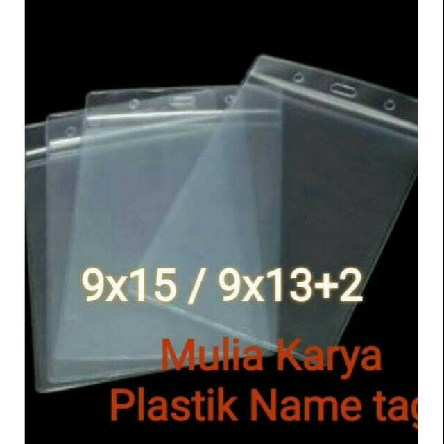 

Plastik Name tag 9 x 15 / kartu pengenal /Plasik id card / plastik mika