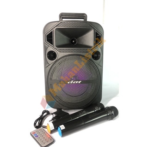 Speaker Portable DAT Super Bass DT-820QD / DT-815AS 8&quot; 8 Inch 8In 2 MIc Wireless