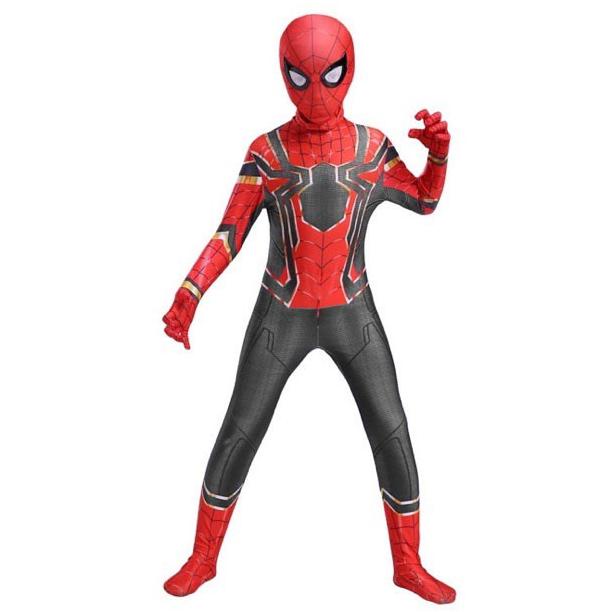 Baju Costume Spiderman Kids Anak Superhero Cosplay Real Import