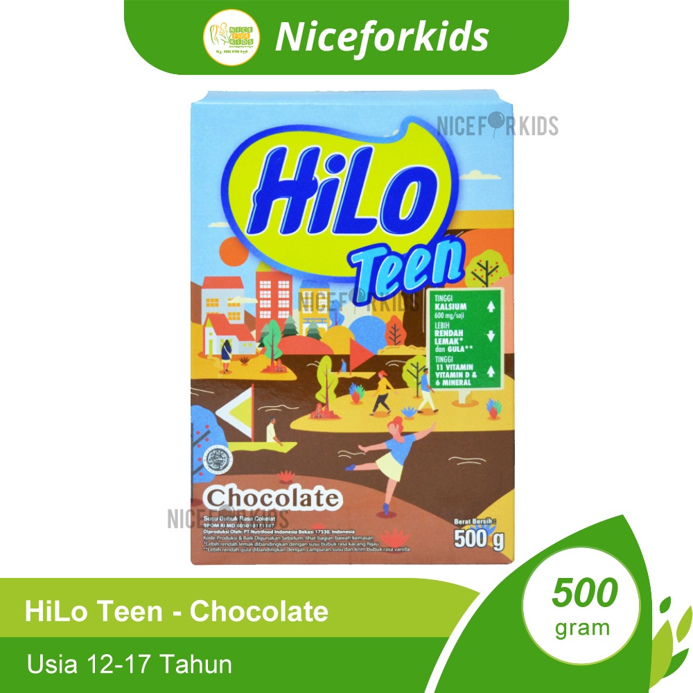 HiLo Teen 500gr Susu Pertumbuhan Remaja 12-17 Tahun Susu Tinggi Kalsium dan Rendah Lemak