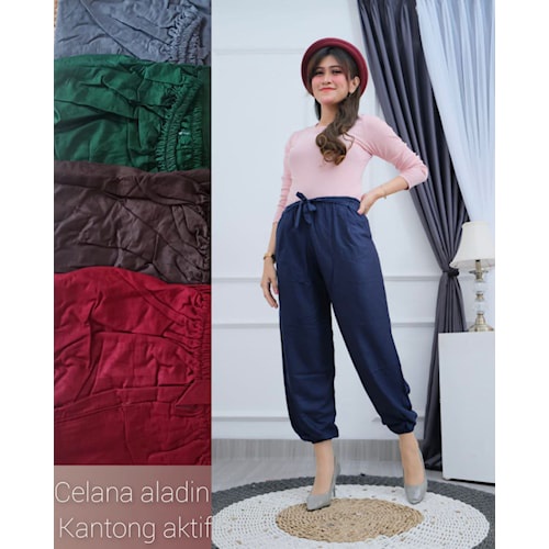 CELANA WANITA CELANA ALADIN RAYON BEST SELLER JOGGER ALADIN WANITA