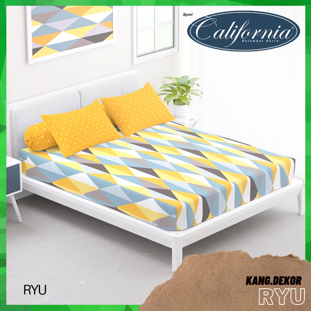 SPREI CALIFORNIA MOTIF RYU QUEEN KING SINGLE SIZE 160X200 180X200 120X200 SPREI NO 1 2 3 MURAH SEPRE