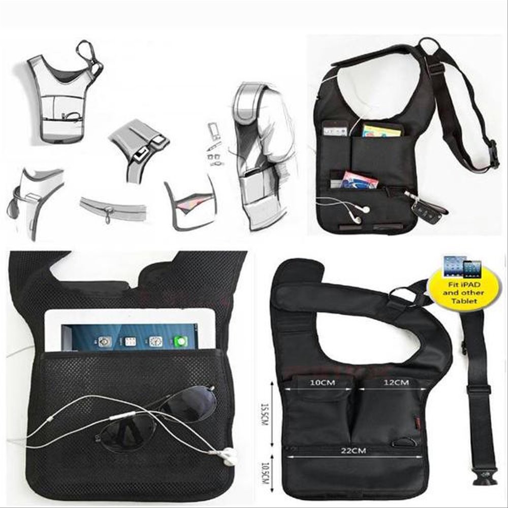 Tas Gadget Pundak Anti Maling - Shoulder Bag Anti Thief - Hitam