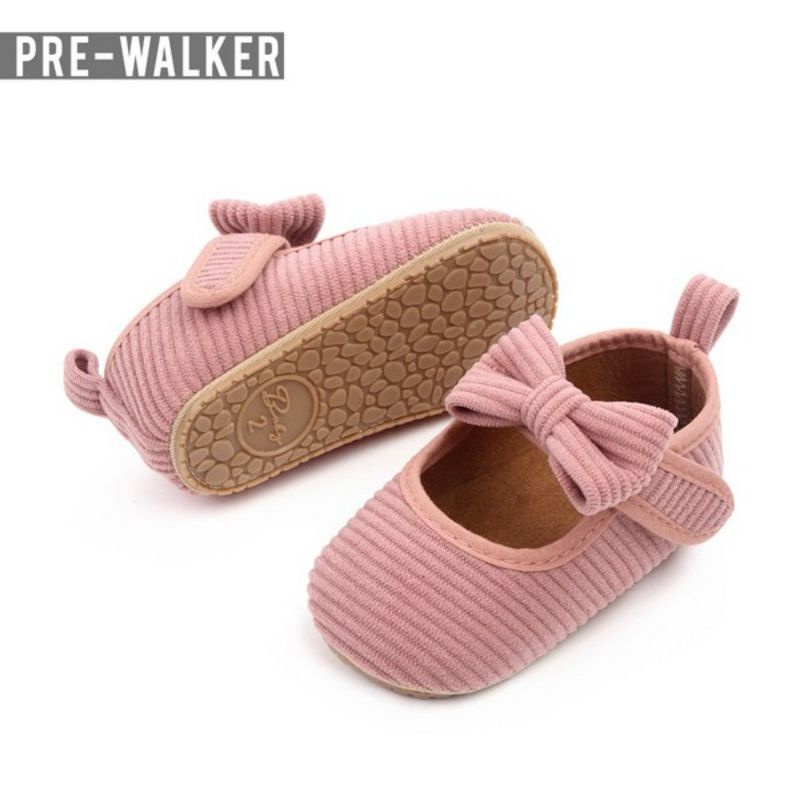 Sepatu Prewalker Bayi Perempuan - Sepatu Flat Bayi Pita Cantik S1219