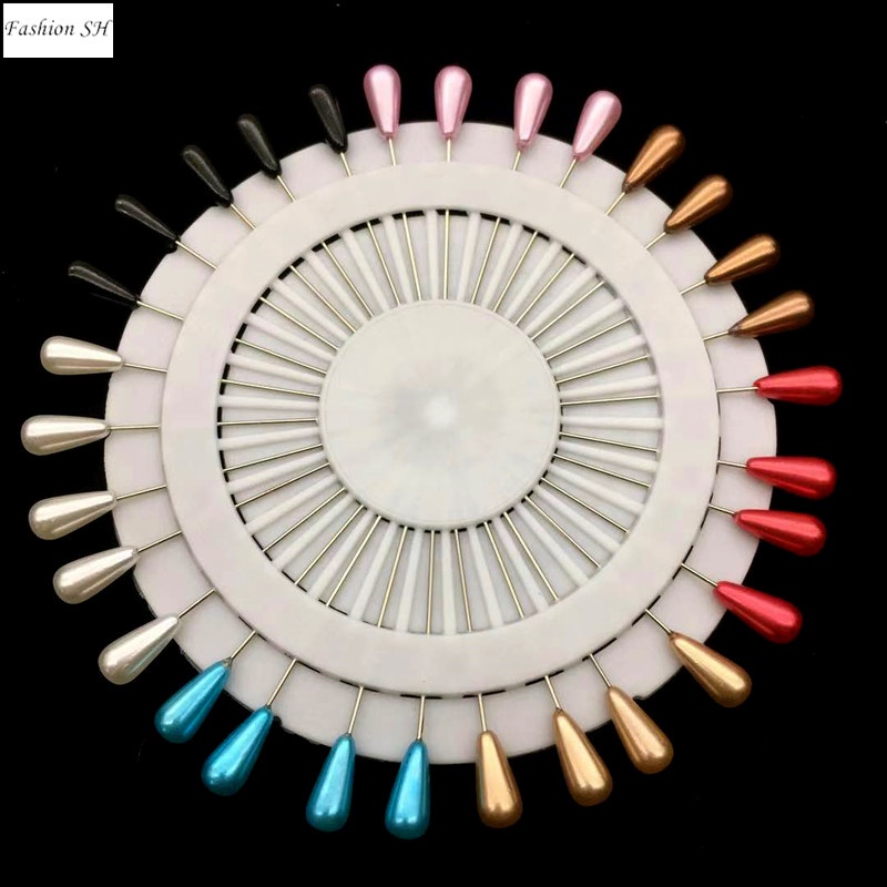 30pcs Pin Bros Syal Bahan Plastik Warna Campur