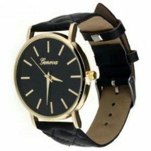 [Promo] Geneva Jam Tangan Analog Kasual   Black Murah